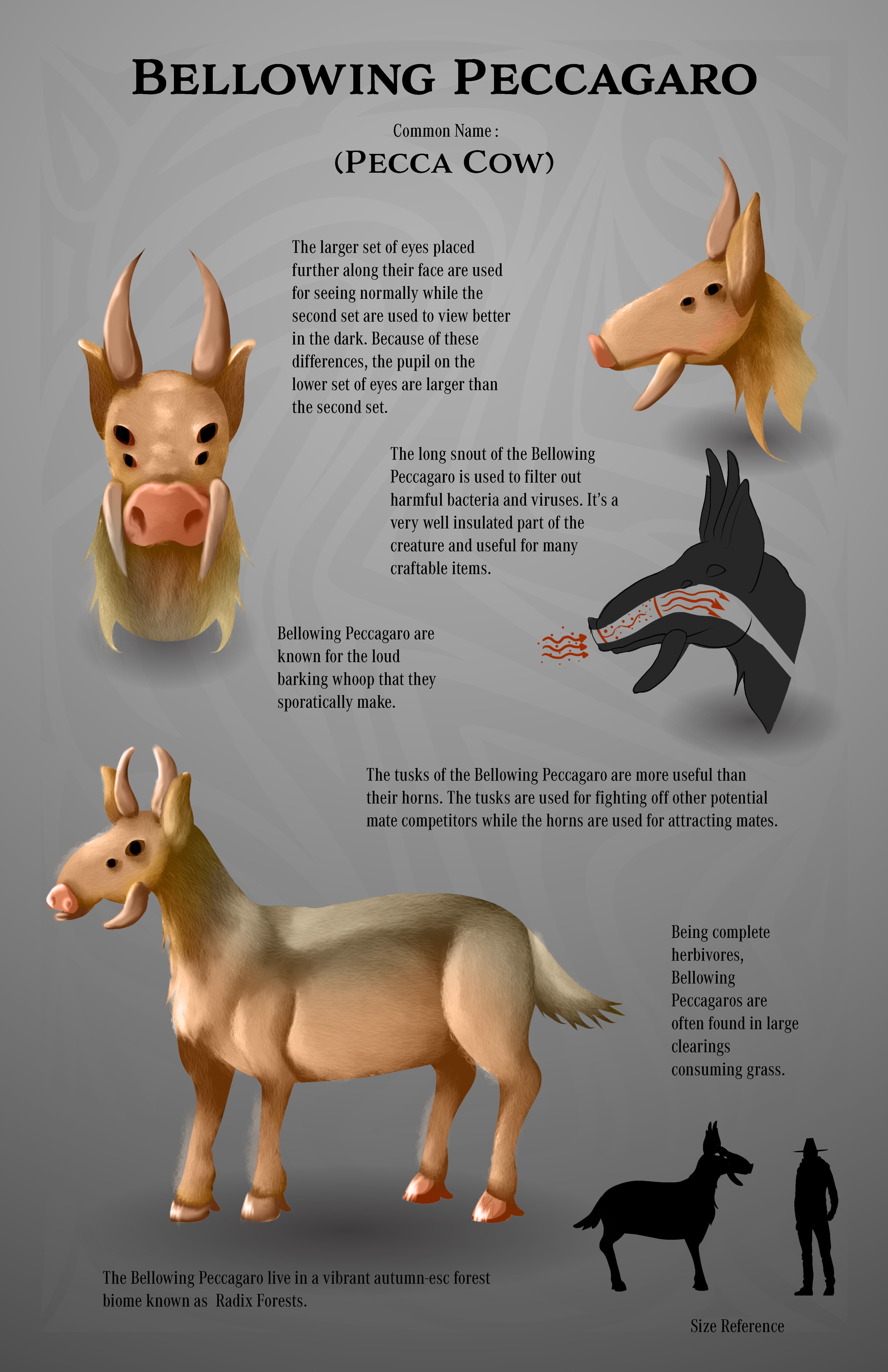 Bellowing Peccagaro – Fantasy Creature
